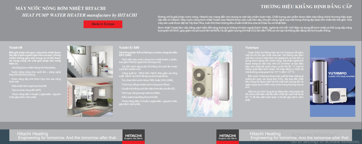 Máy nước nóng bơm nhiệt Hitachi