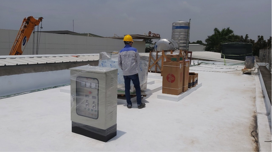 Dự án lắp đặt hệ thống nước nóng cho nhà máy Toyota Vĩnh Phúc 